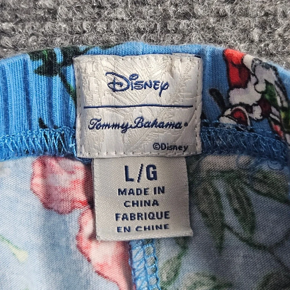 Disney x Tommy Bahama Lounge Pants L Blue Tropical Mickey Holiday Cozy Jogger - Picture 3 of 7